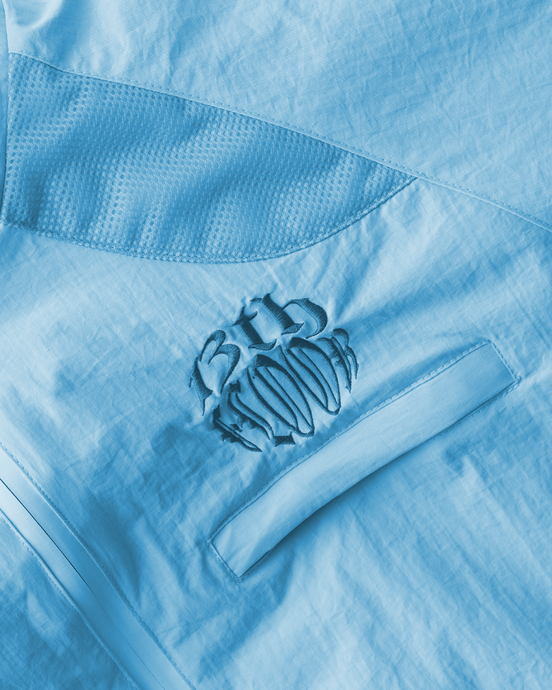Baby Blue Nylon Track Jacket