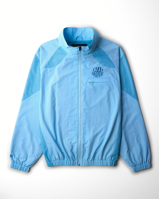 Baby Blue Nylon Track Jacket