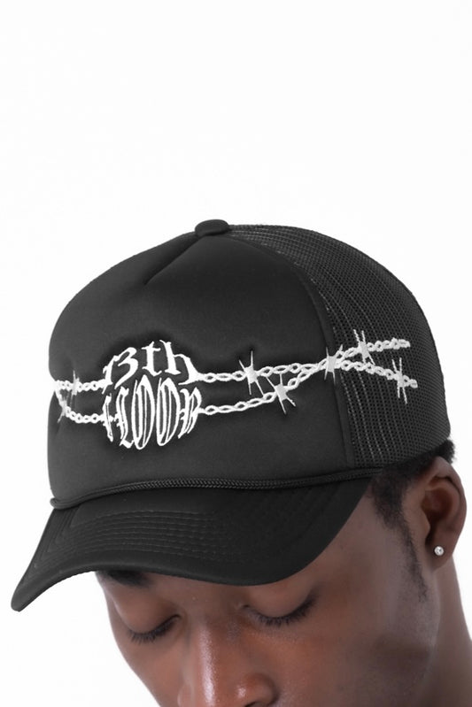 13TH FLOOR Foam Trucker Hat - Black